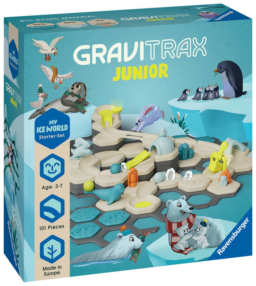 Gravitrax junior - starter set ice, jeux de societe