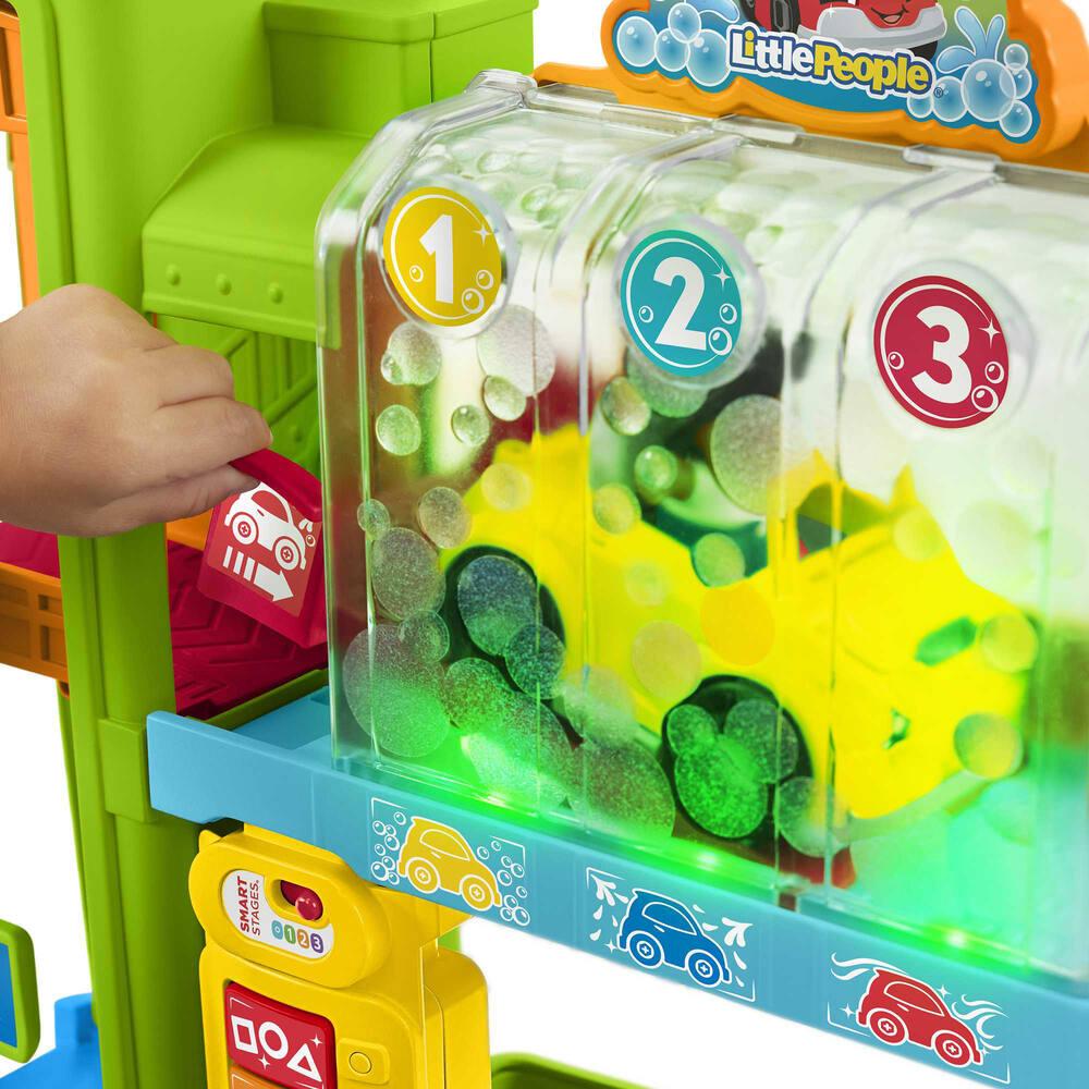 Fisher price little top people car garage