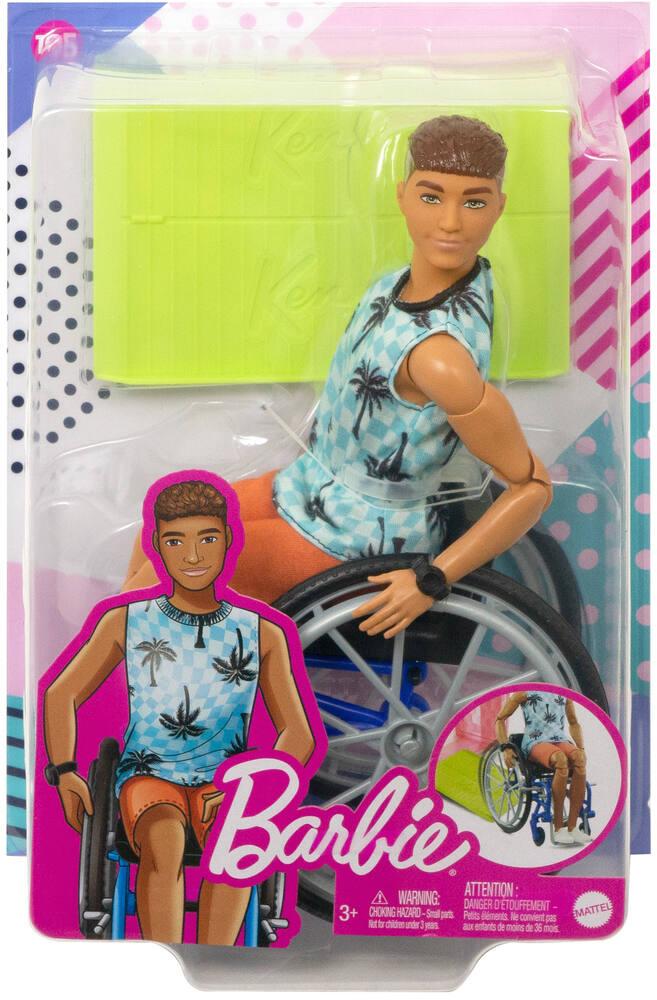 BARBIE POUPEE KEN FAUTEUIL ROULANT ET RAMPE