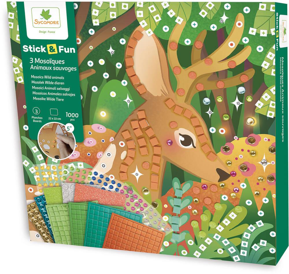 Maped CREATIV Photo'Mosaics – Animaux Aventuriers, 4 Planches, 8 Planches Adhésives, Activité Intuitive Dès 5 Ans