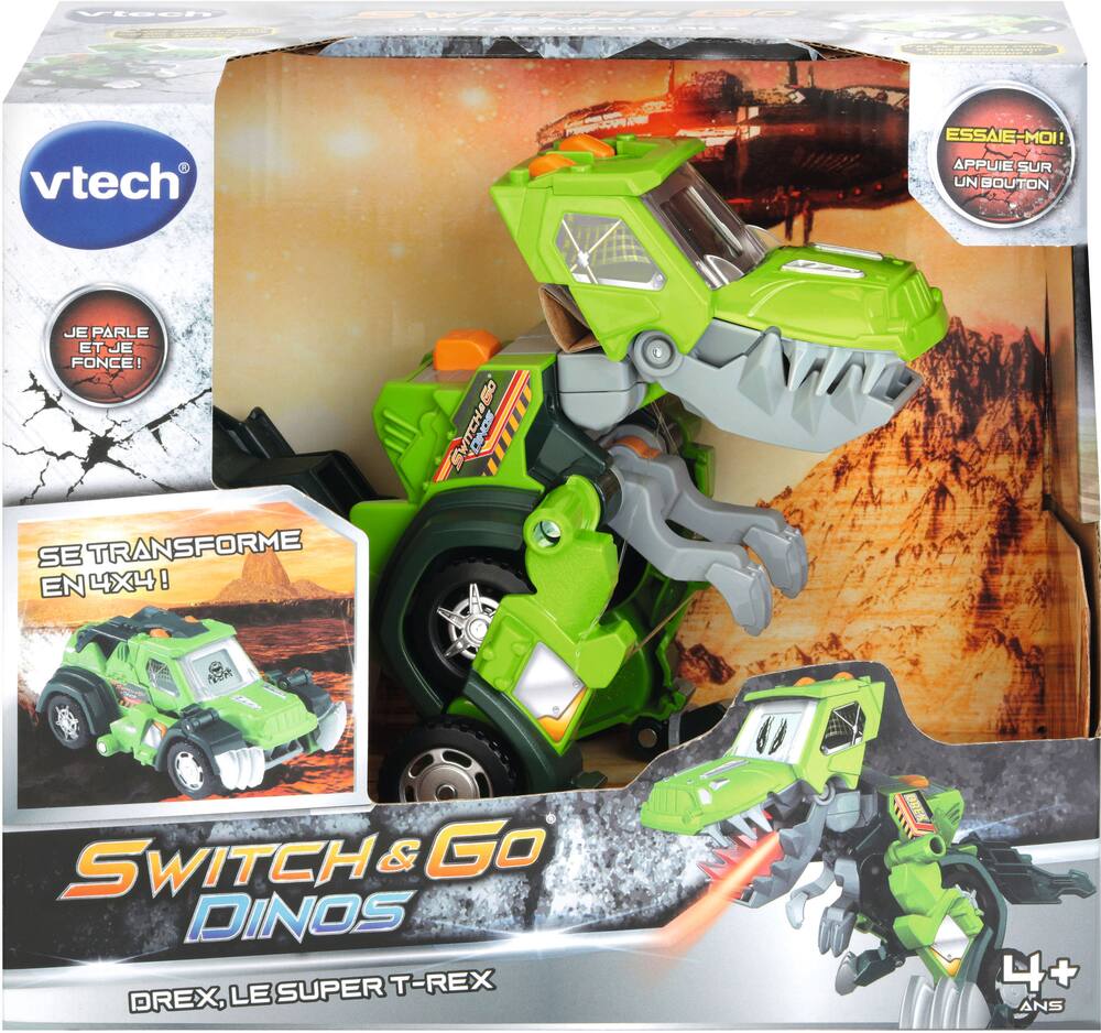 Preschool Jouet un Vtech Switch & Go Dinos surveillant le T-Rex enfants jouet interactif