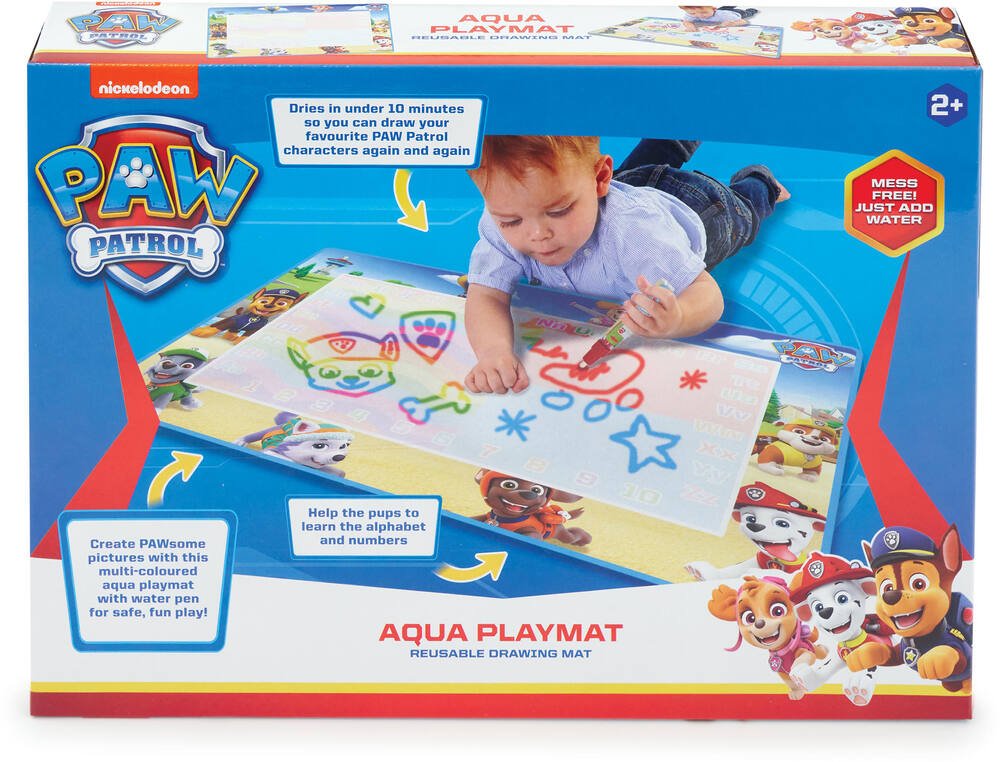 La pat'patrouille - aqua playmat tapis de dessin reutilisable, jouets 1er  age