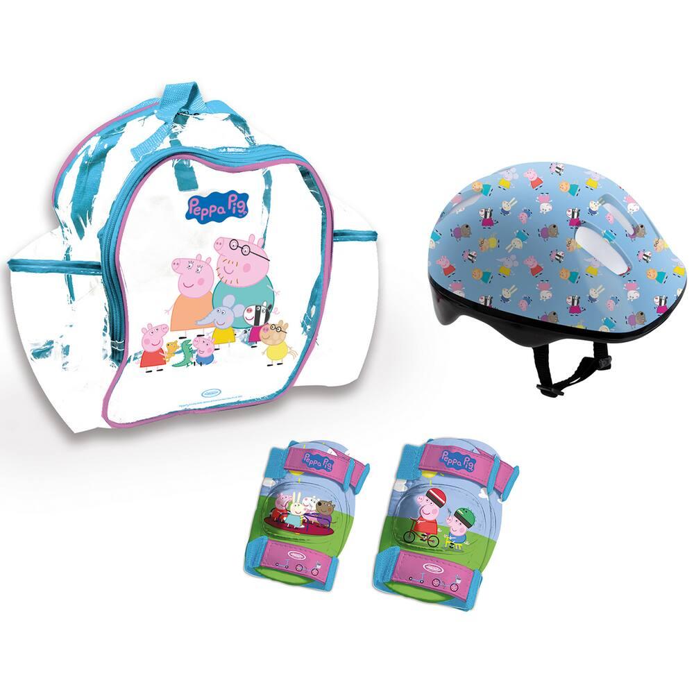 Peppa pig set de protections casque sac pvc jeux exterieurs