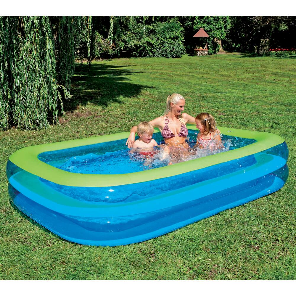 Piscine gonflable rectangulaire, piscine familiale pour enfants et