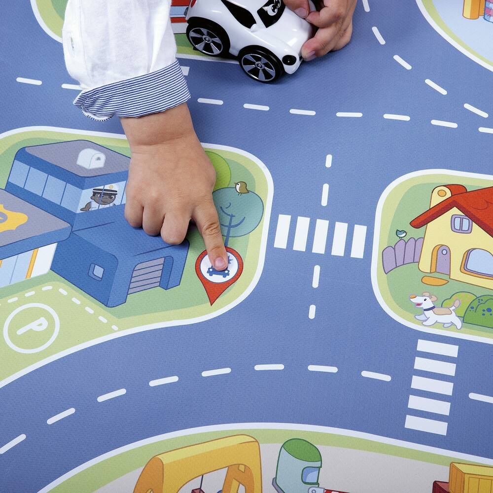 Tapis circuit voiture - Big city - 140 x 200 cm  Tapis circuit de voiture  sur Découvrez les tapis pour enfant sur Déco de Héros