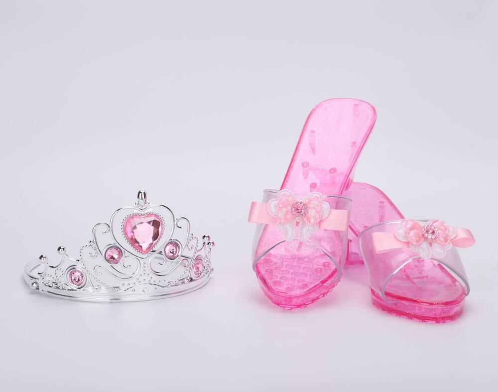 Ensemble cadeau de chaussures de princesse pour filles, jouets et costumes pour filles, kit de boutique de bijoux pour petites filles âgées de 3, 4, 5, 6 ans