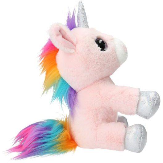 Peluche Licorne Itsy – Rose, Tenue Ballerine, Cheveux Arc-en-Ciel, Aimant Main – Cadeau Fille 4-8 Ans