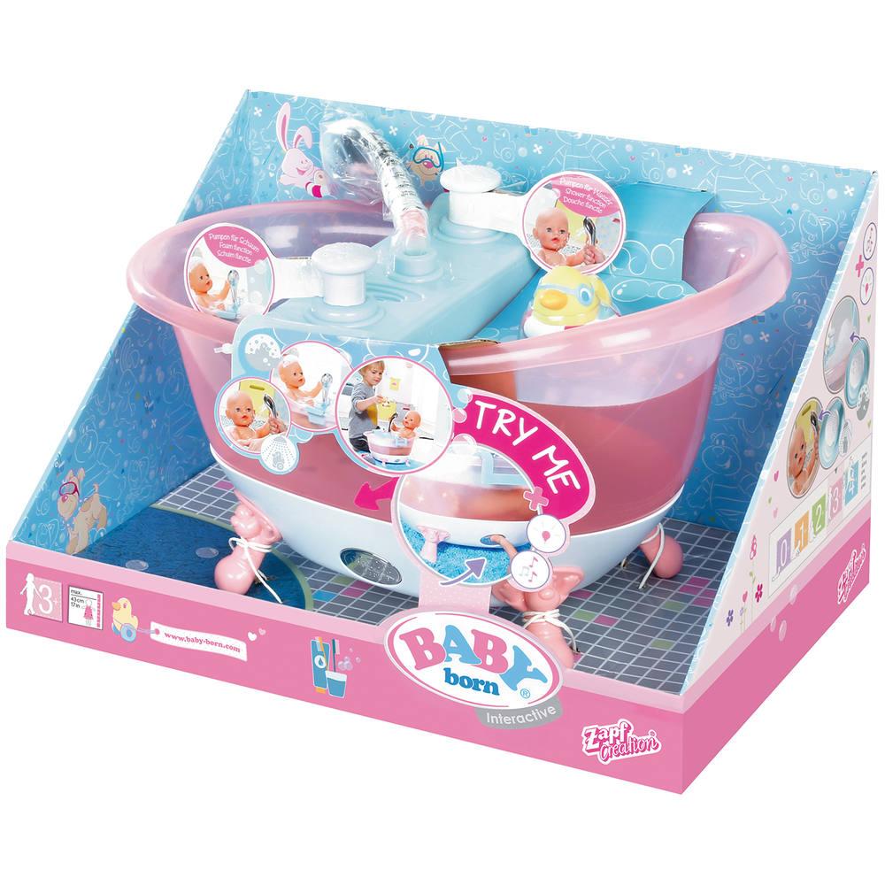 Baignoire interactive avec pomme de douche baby born | poupees | jouéclub