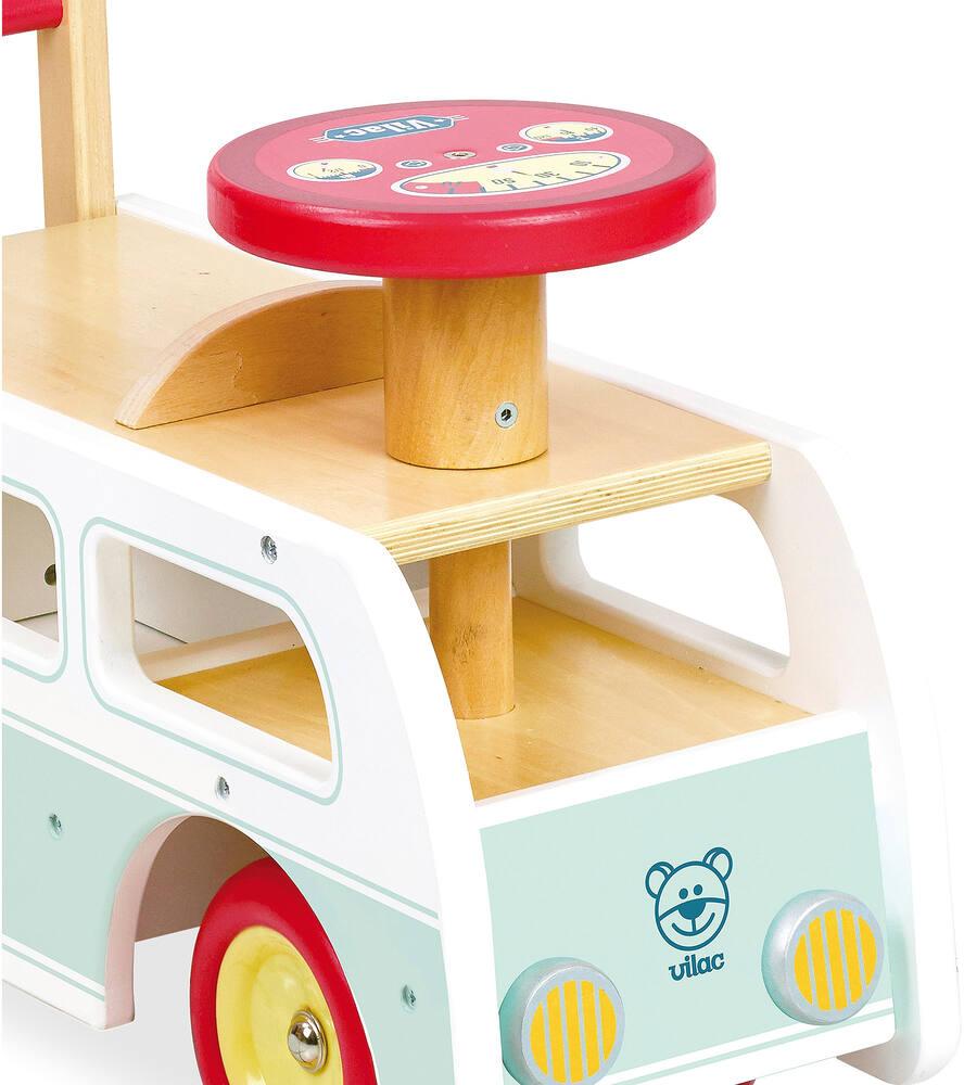 Minibus porteur 2 en 1 en bois jouets 1er age joueclub