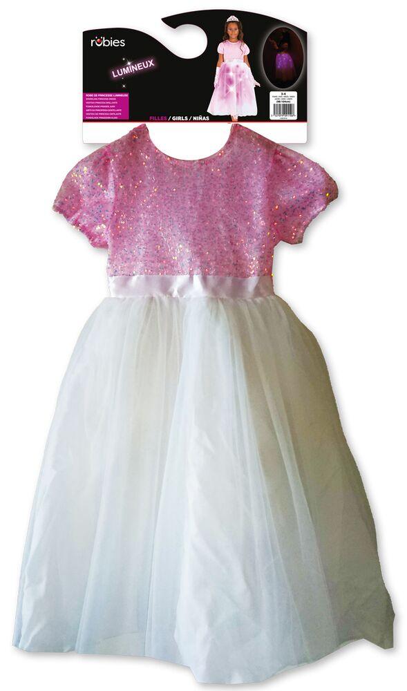 BLINGCOS Robe De Princesse Lumineuse Avec Musique, Contrôle Par APP Et Télécommande, Set Complet 6 Accessoires Pour Fête Et Halloween