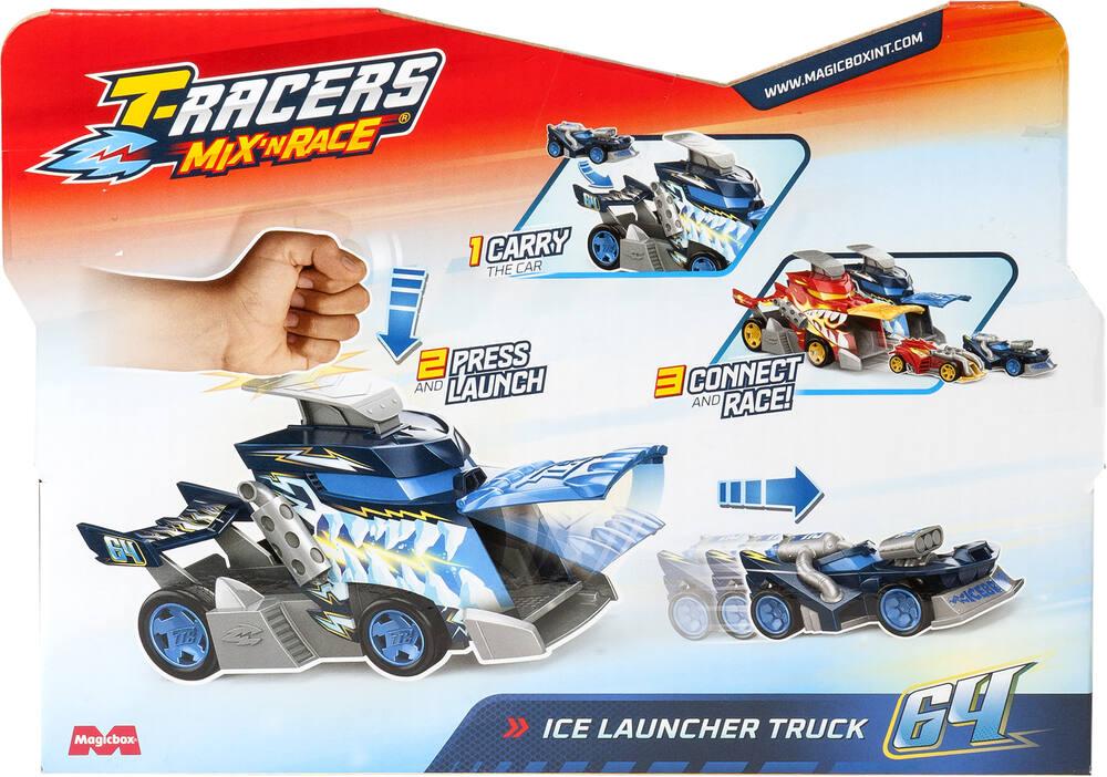 T-RACERS Rocket Launch - Lanceur avec Rampe 1 Pilote et 1 Voiture Exclusif Piste de Voitures