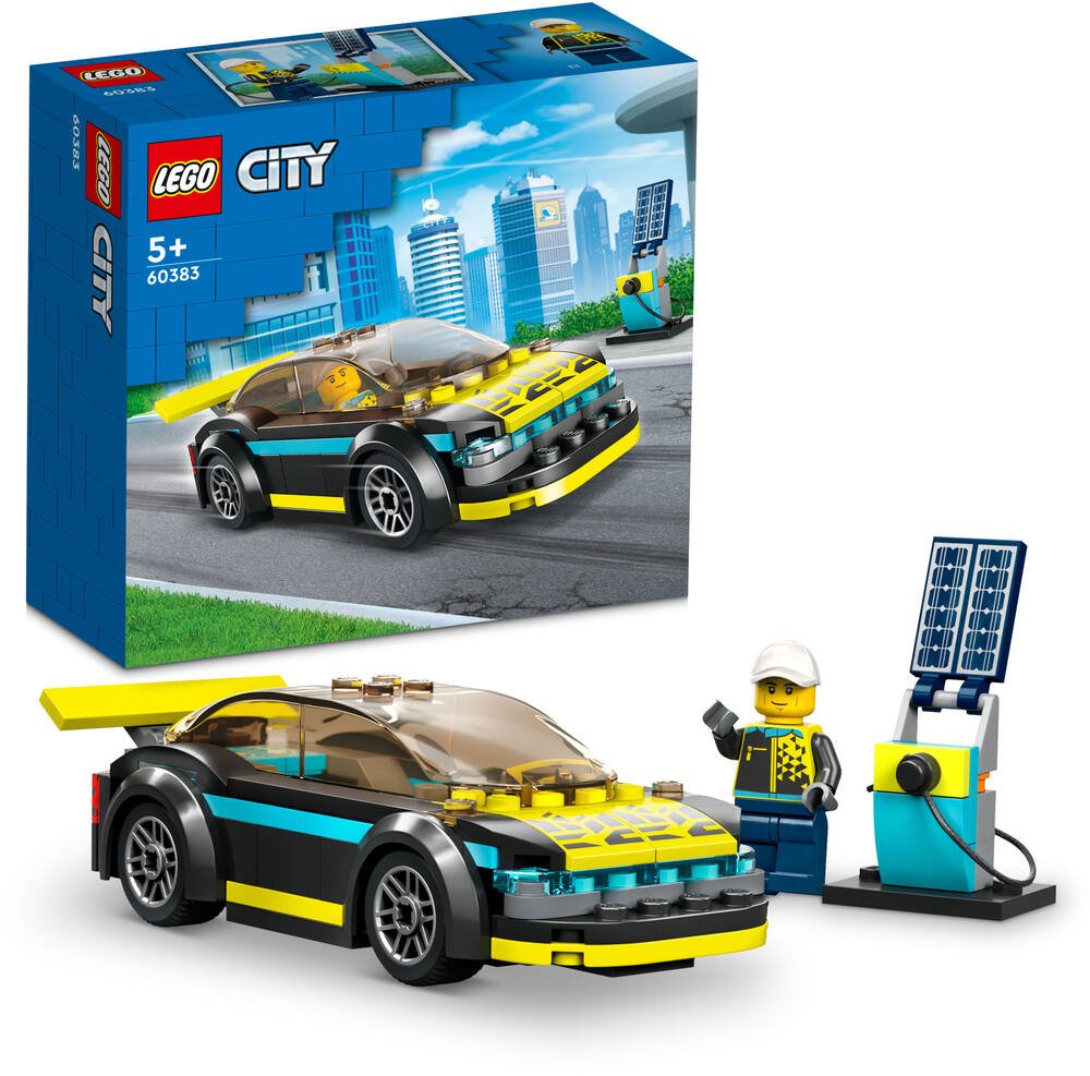 Lego®city 60383 - la voiture de sport electrique, jeux de constructions &  maquettes