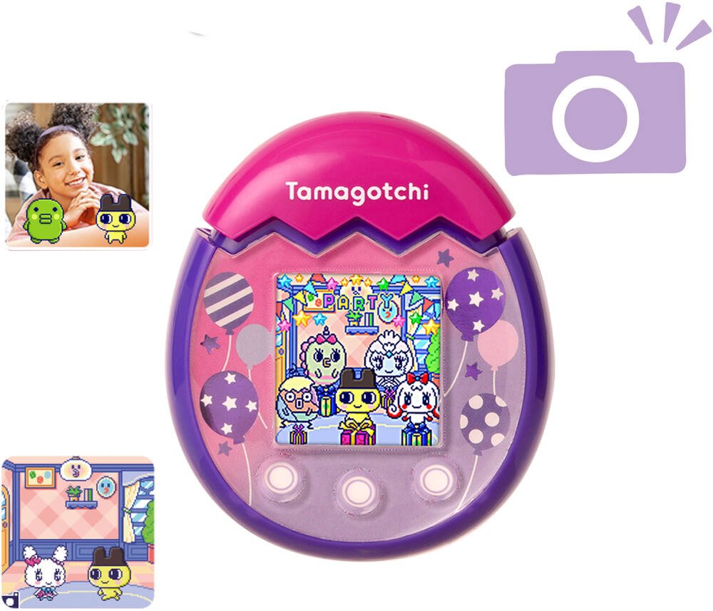 Tamagotchi Pix violet - Animal électronique virtuel avec écran couleur -  boutons tactiles