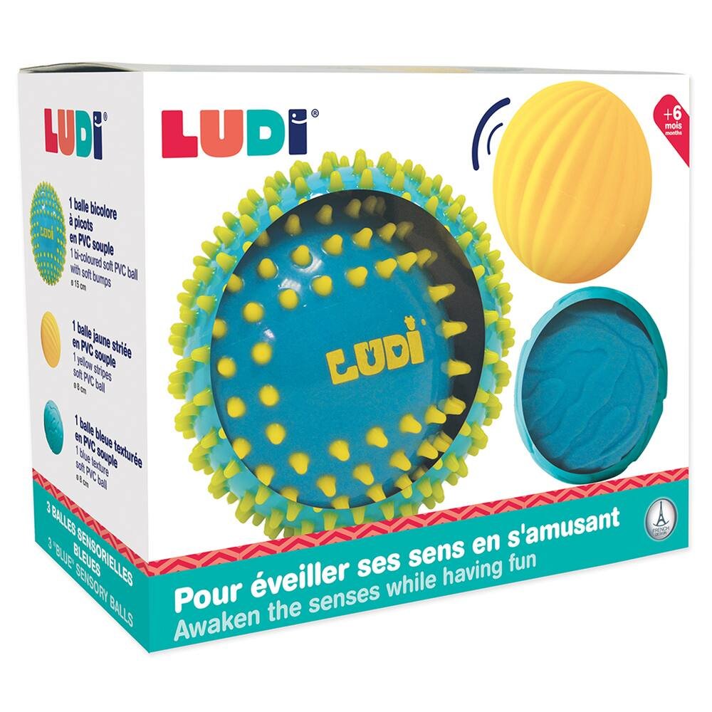 LUDI - Balles De Jeu Bleues (Lot de 60)
