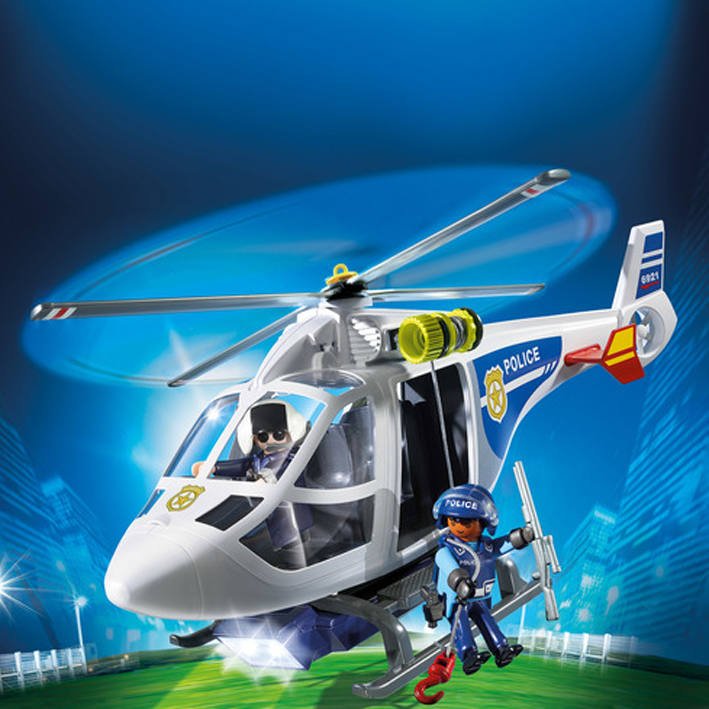 helicoptere police playmobil jouet club