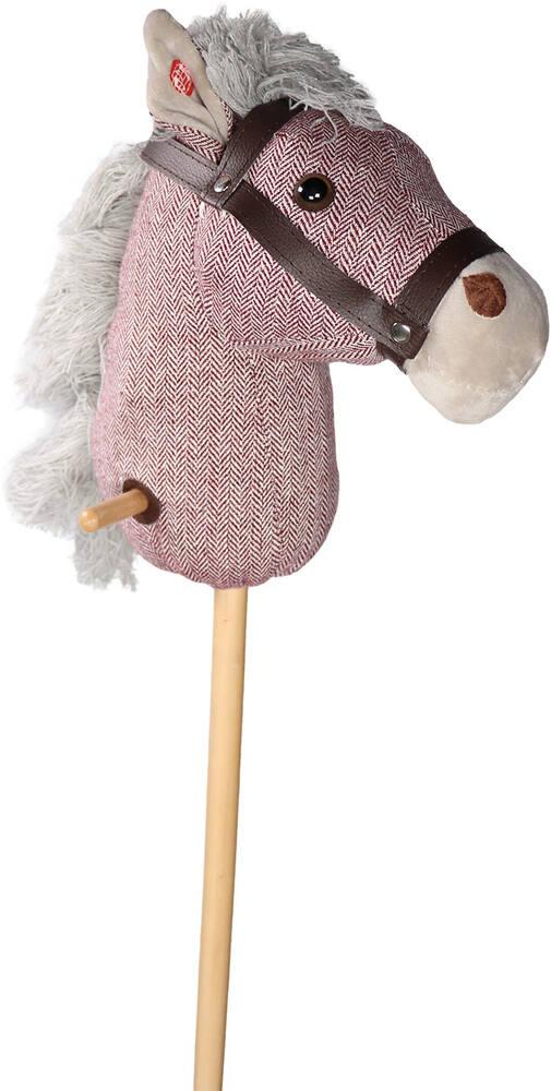 Cheval à Bâton,Jouet Cheval à Bâton en Bois pour Jeu d'Imitation Équestre - Animaux en Peluche pour Jeunes Jeu Intérieur Extérieur Jardin Maison Fête Anniversaire