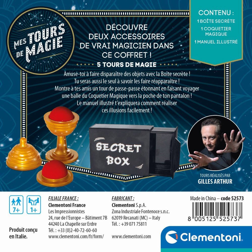 Clementoni Mes tours de magie Cartes magiques et coffre-fort