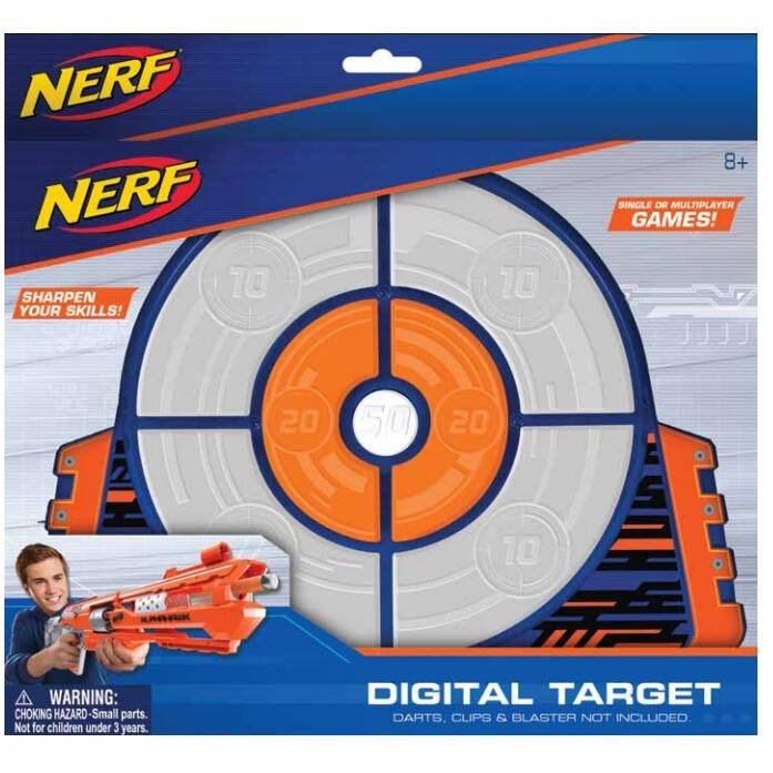 Cible pour Nerf,Cible D'effet Sonore et Intelligent à Automatique pour Les  Pistolets Nerf N-Strike Elite/Mega/Rival jouets pour 5 6 7 8 9 10 11 12 ans  enfants garçons cadeaux d'anniversaire Paques 