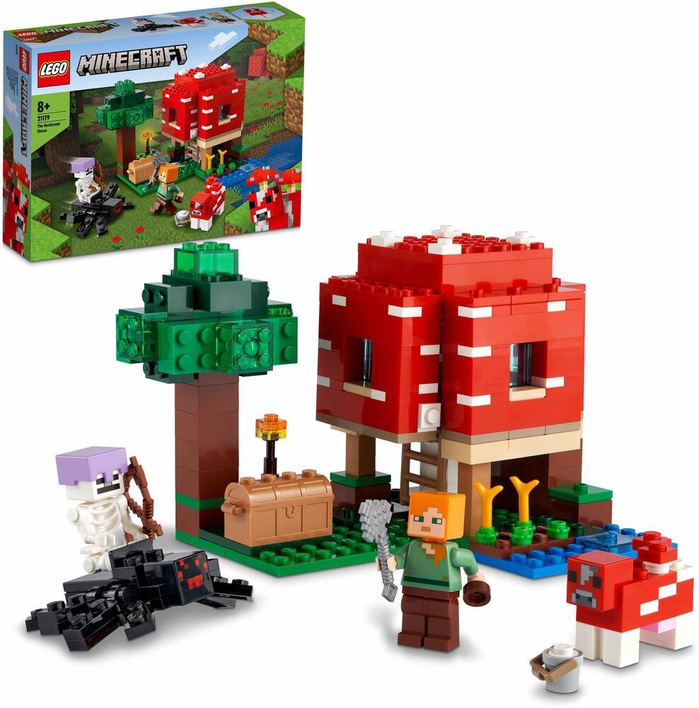 Lego®minecraft™ 21179 - la maison champignon, jeux de constructions &  maquettes