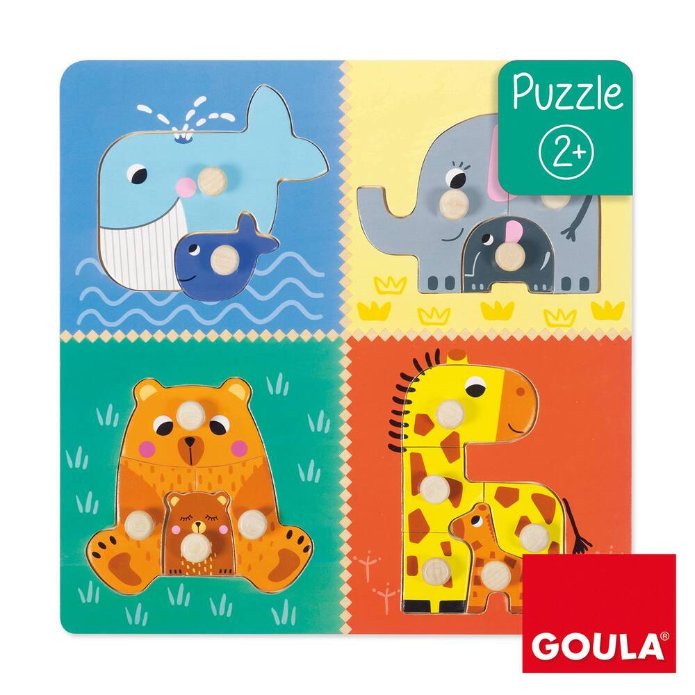 Puzzle 14 Pieces Bois Mamans Et Bebes Animaux Puzzle Joueclub