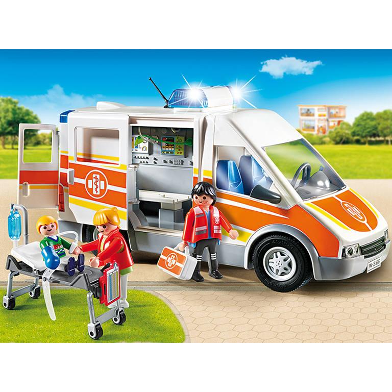 ambulance avec gyrophare et sirène
