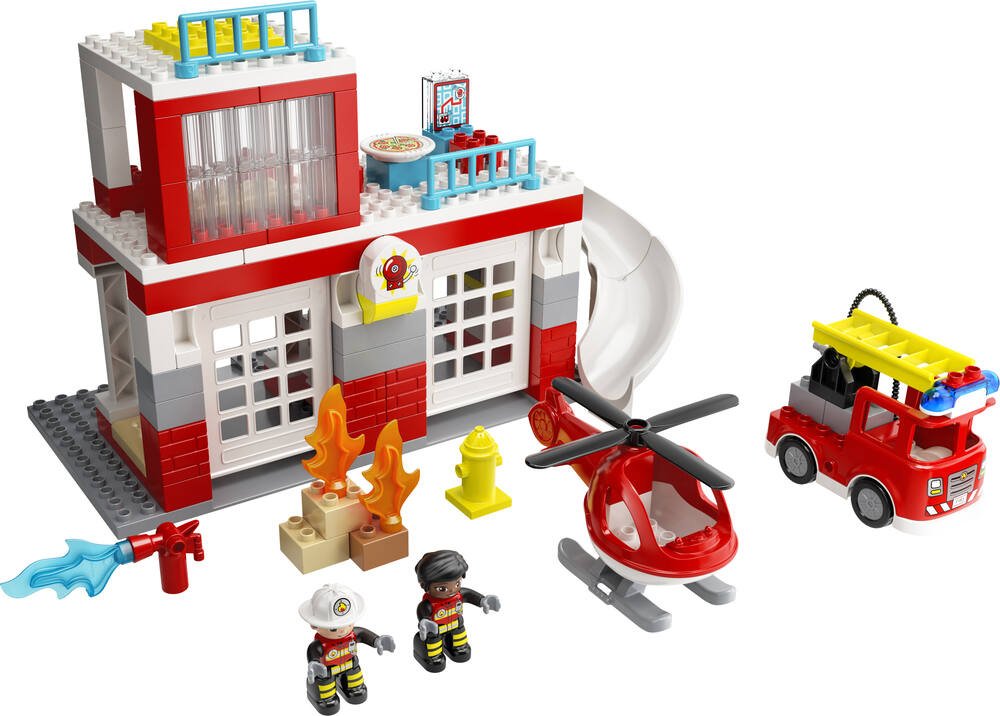 LEGO - City - jeu de construction - La caserne de pompiers : :  Jeux et Jouets