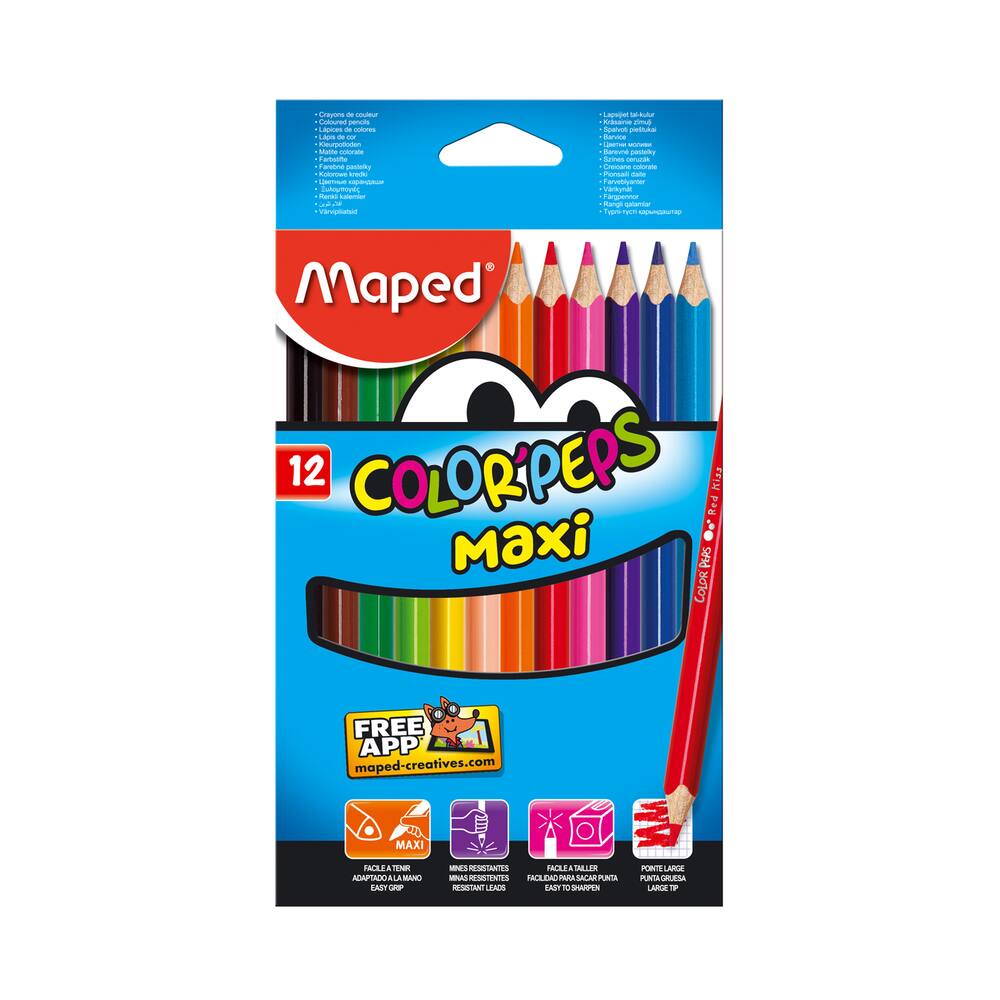 Pochette 12 crayons de couleur Harry Potter Maped - Crayons de coloriage  Maped
