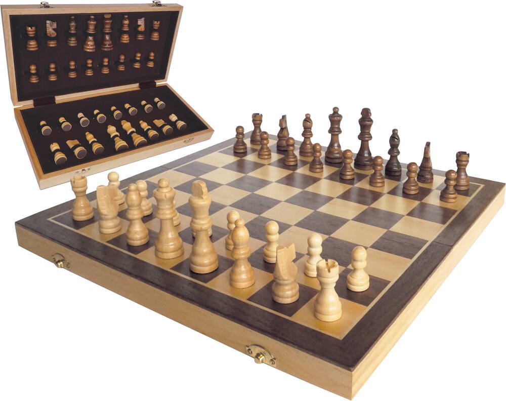 Jeu d'échecs en bois Asmodee De Luxe - Jeu d'échecs