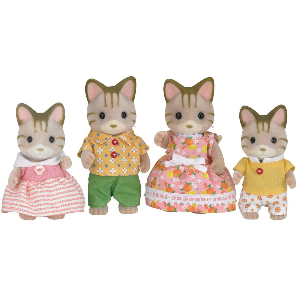 Famille chat tigre - sylvanian familles, figurines
