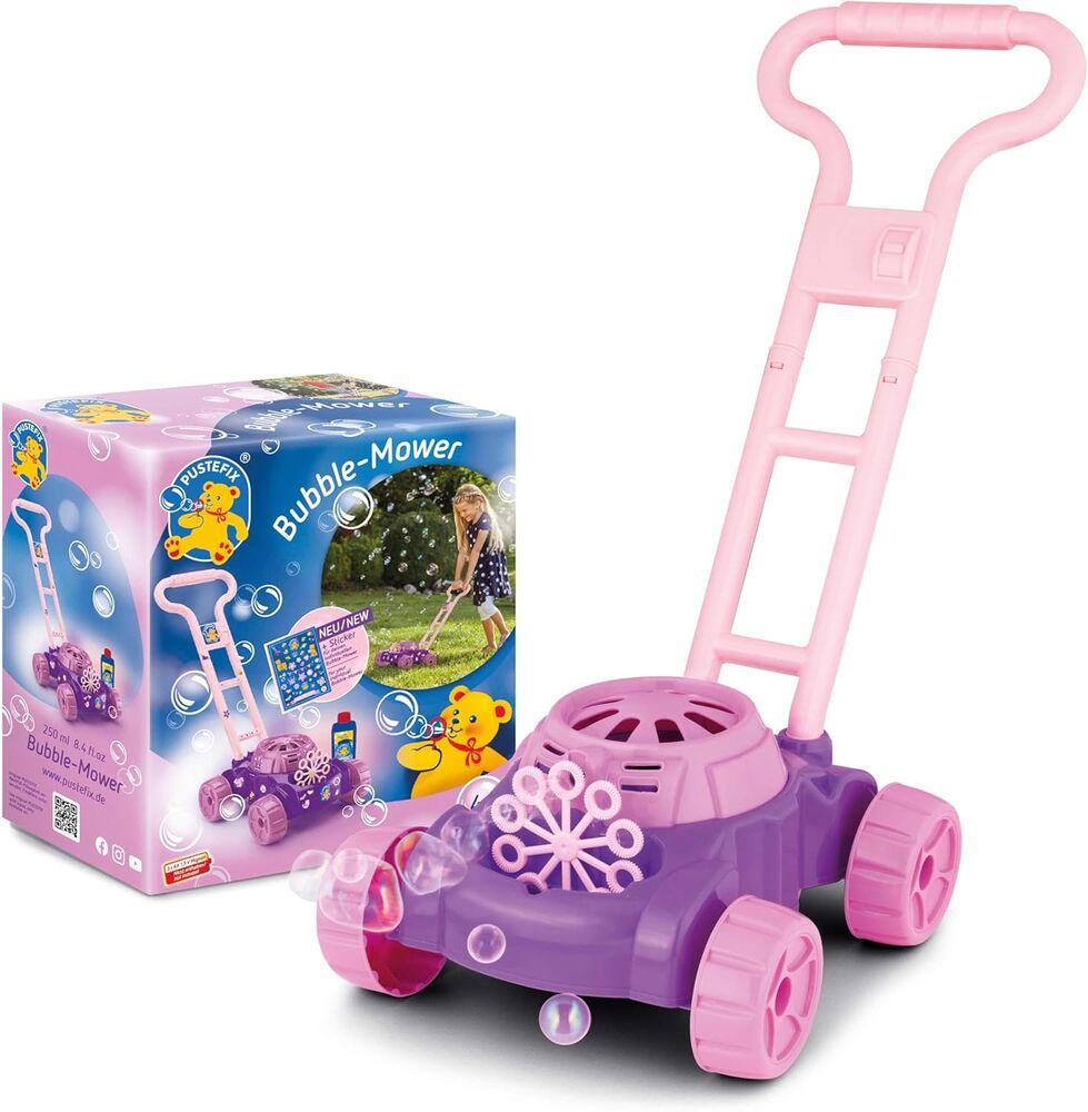 Tondeuse à Bulles Pour Tout-petits – Rose Et Violet – Machine Automatique + 20 Concentrés – Cadeau D’été