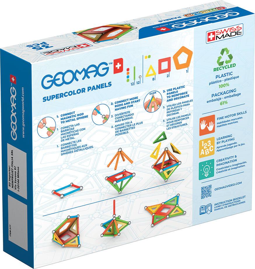 Geomag Ecofriendly 35 Pcs Panels Supercolor Jeux De Constructions Maquettes Joueclub