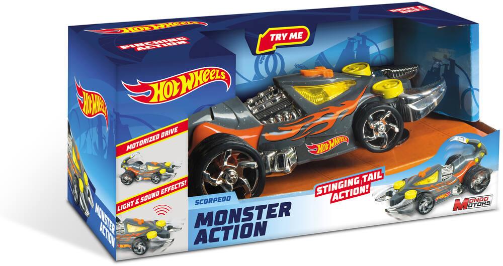 Voiture Télécommandée Hot Wheels GT Scorcher 1:24 – Jusqu'à 8 Km/h, LED, Violet Et Bleu