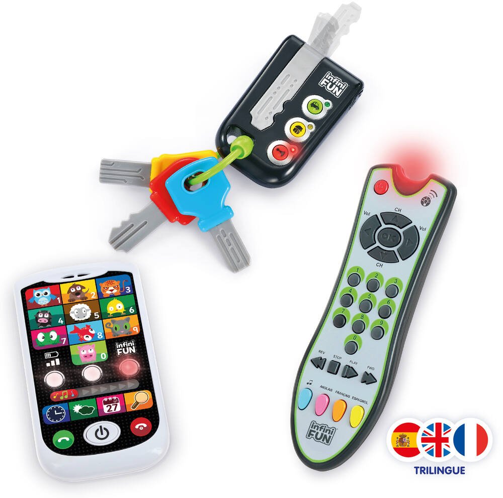 Coffret Baby smartphone + clés de voiture + télécommande Baby Smile : King  Jouet, Activités d'éveil Baby Smile - Jeux d'éveil