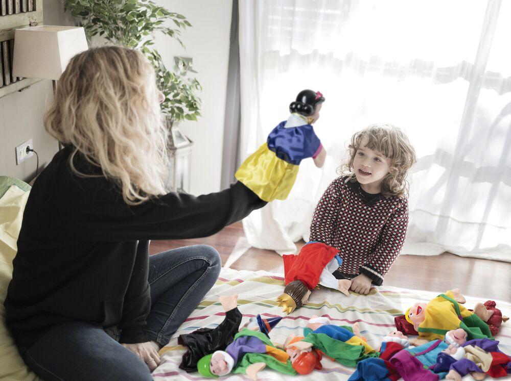 Set De 5 Marionnettes à Main Contes De Fées – Roi, Reine, Princesse, Prince Et Lutin – En Tissu Doux, Bouche Mobile, Pour Jeux De Rôle Et Narration