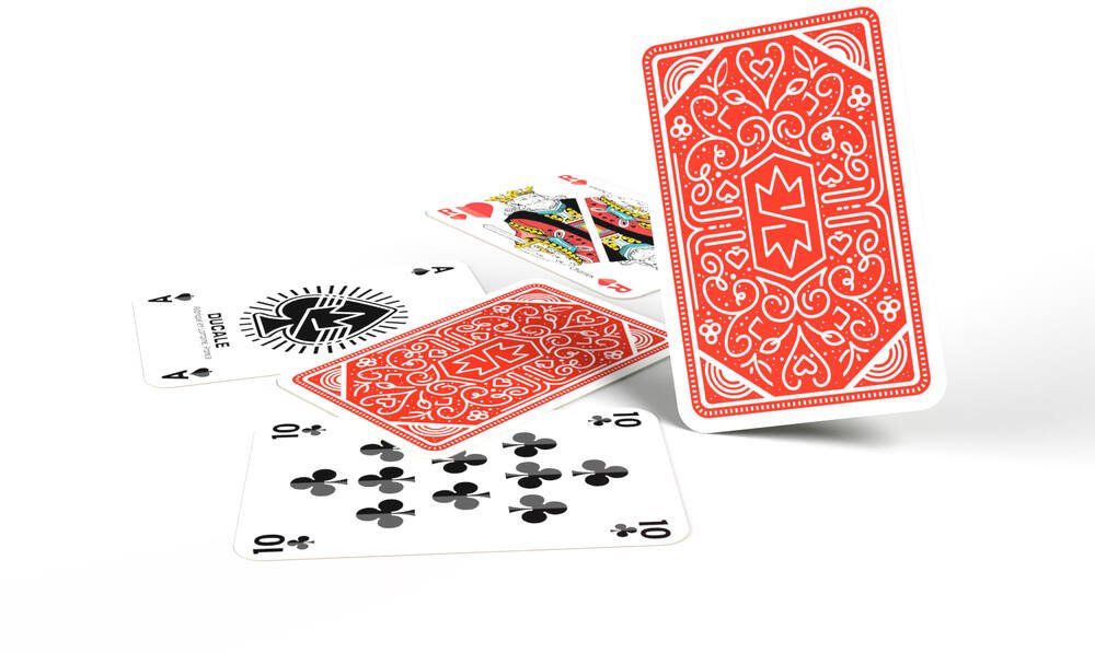 ANTEVIA - Lot de 2 Jeux de Carte 54 à Jouer plastifiées avec boîte