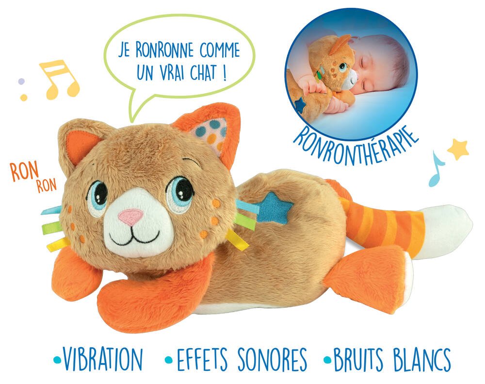 Baby clementoni - mon chaton ronron, peluche