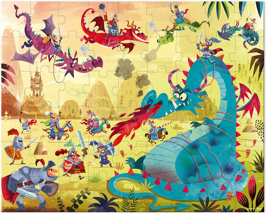 Valisette Puzzle Dragons 54 pièces - Janod