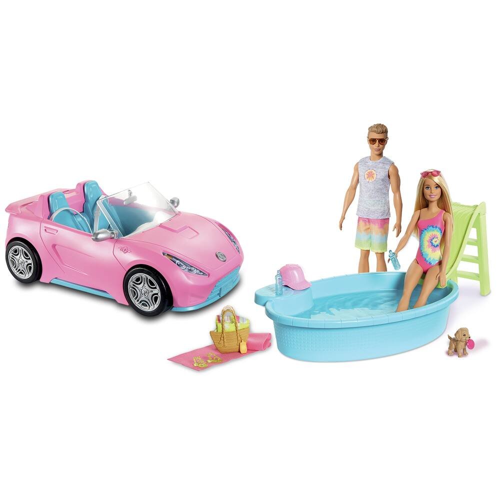 Barbie - Coffret Dressing Barbie, Ken et leur Cabriolet