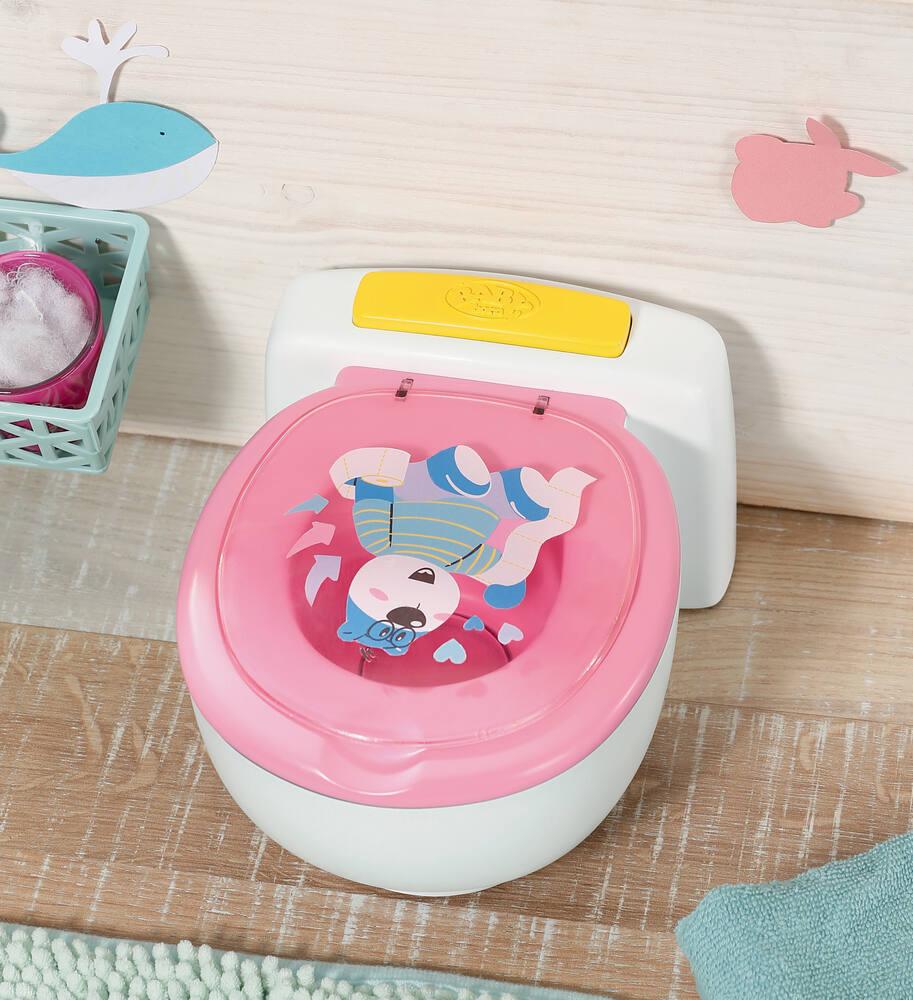BABY born Toilette - Effetti Sonori - per Mani Piccole - Cacca Brillante Color Arcobaleno - 43cm - Età: 3