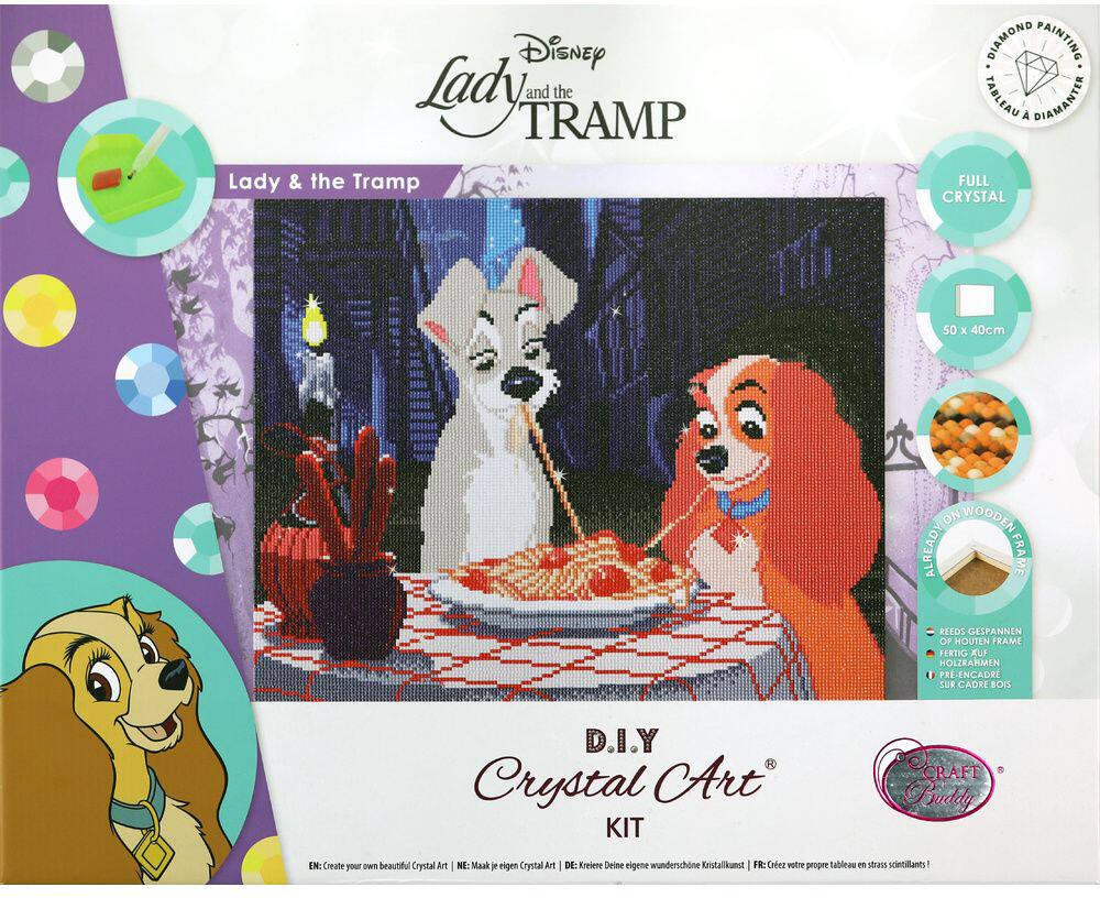 La Belle Et Le Clochard Dessin Facile Disney la belle et le clochard tableau À diamanter 40x50cm cr | activites creatives et manuelles | jouéclub