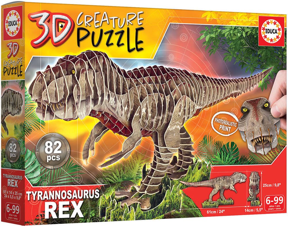 T-rex 3d creature puzzle, puzzle