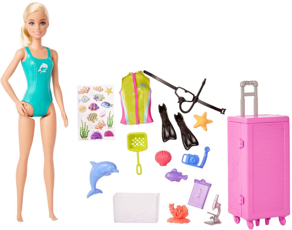 BARBIE COFFRET BARBIE PLONGEUSE BLONDE