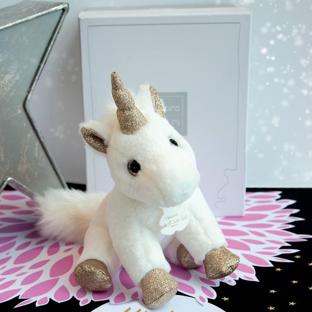 Echehi Peluche Licorne 15 Pièces - Coffret Cadeau Fille 3-8 Ans Avec Accessoires