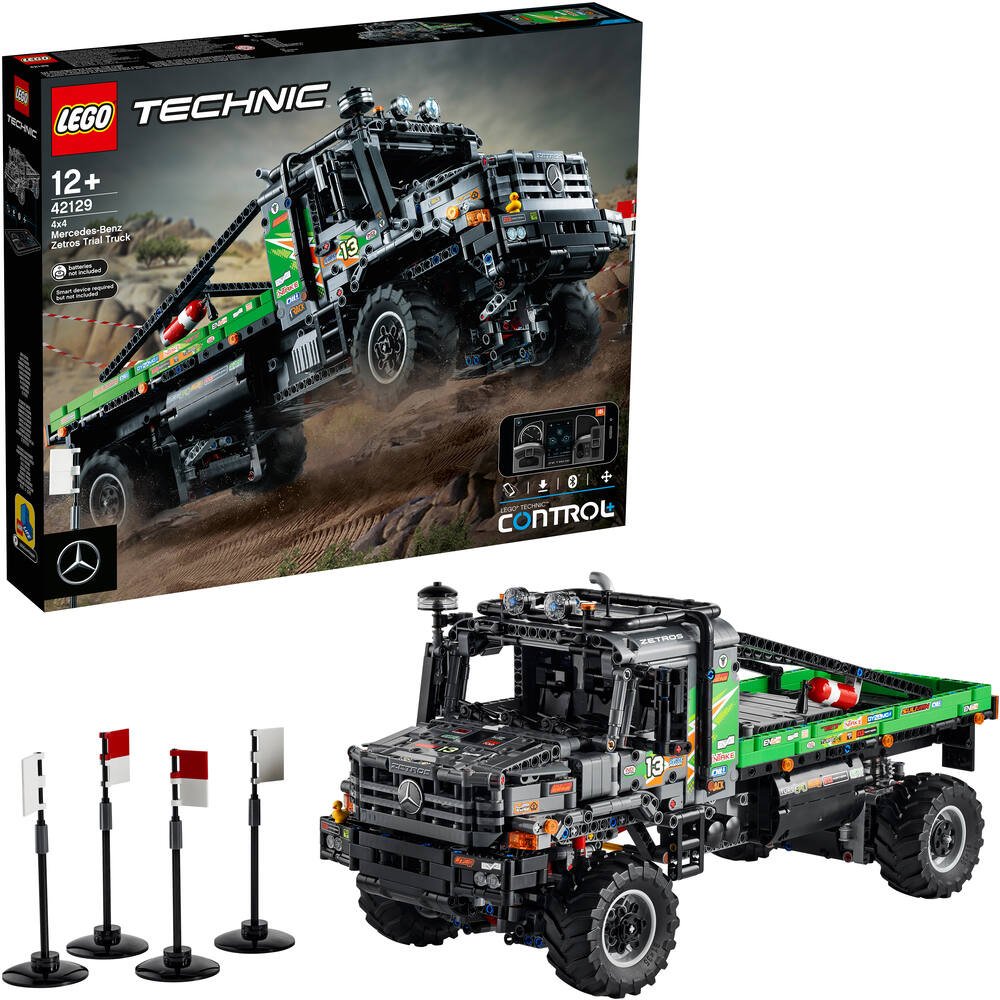 Lego®technic 42129 - le camion d'essai 4x4 mercedes-benz zetros telecommande, jeux de constructions & maquettes