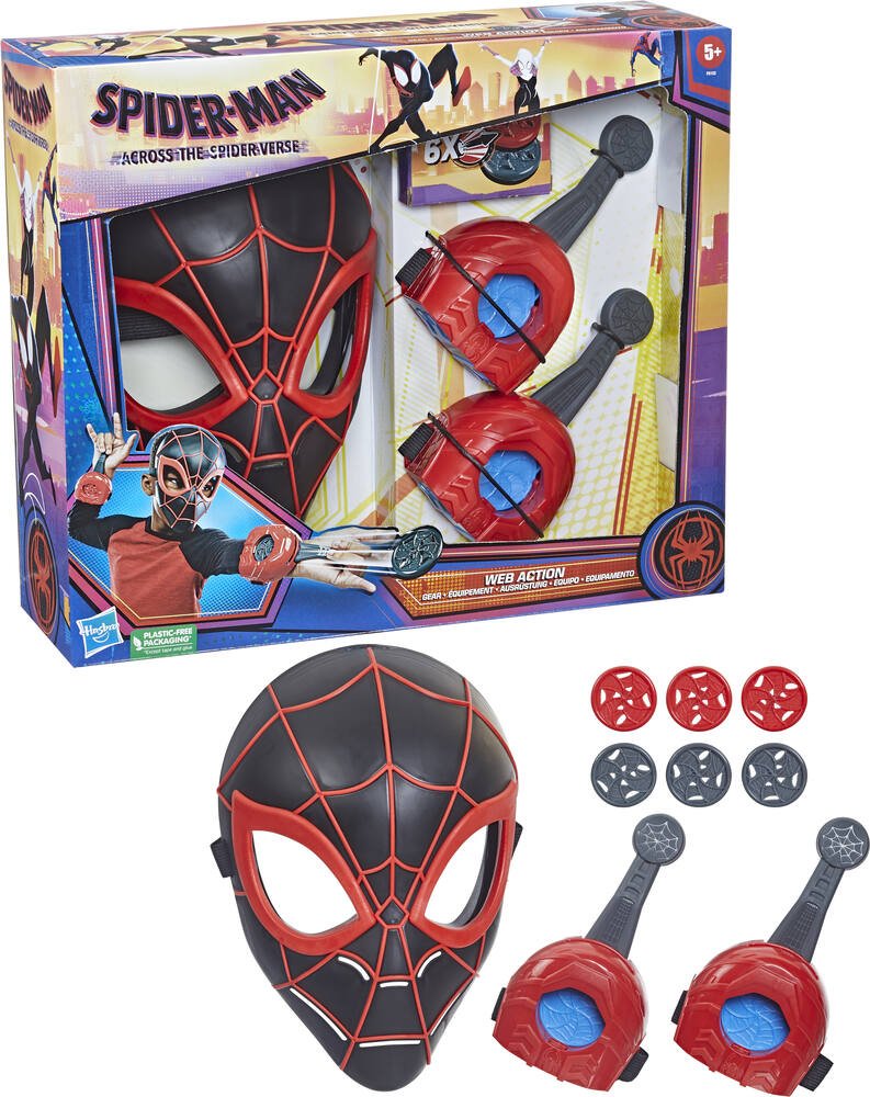 Pusuanzi Masque et Capes de Super-Héros avec Gant Lanceur Spiderman