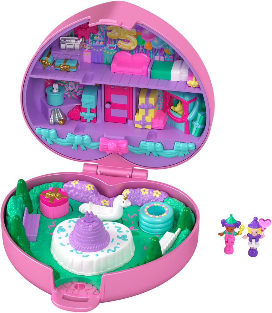 Polly pocket coffret coeur anniversaire figurines jouéclub