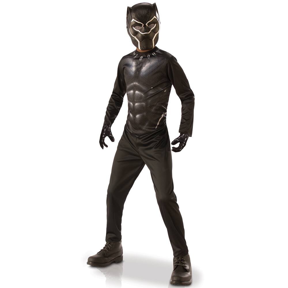 Marvel - avengers - deguisement - black panther - costume et gant taille l  7-8 ans, fetes et anniversaires