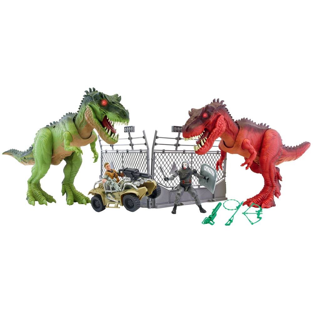 Coffret combat avec 2 figurines t-rex – jurassic clash