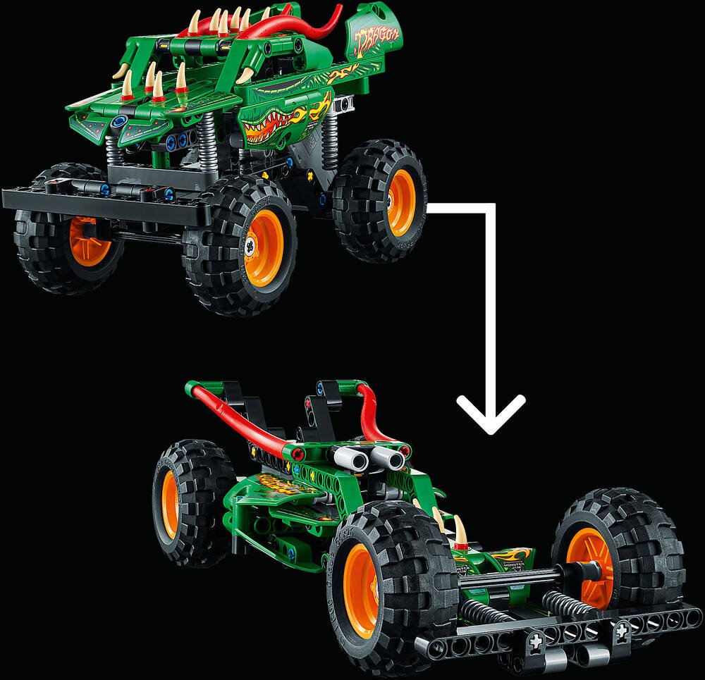 LEGO® Technic 42149 Monster Jam Dragon, 2-en-1, Monster Truck Jouet, Voiture  de Course - Cdiscount Jeux - Jouets