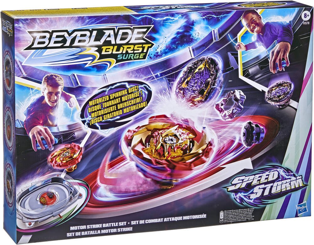 Toupie Beyblade Burst Surge - SpeedStorm - Set de Combat Attaque Motorisée, Jeux de société